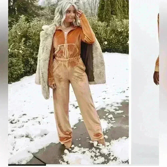 Fabletics velour wide leg onesie - Picture 4 of 9